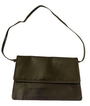 Koret Vintage Brown Leather Envelope Bag Old Money Classic Shoulder Bag Purse